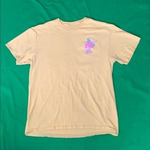 Yellow pink elephant skate club shirt